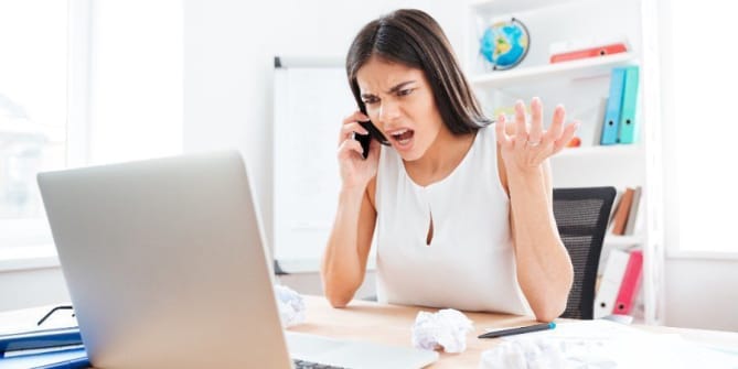 woman venting about work