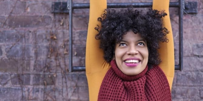 woman happy