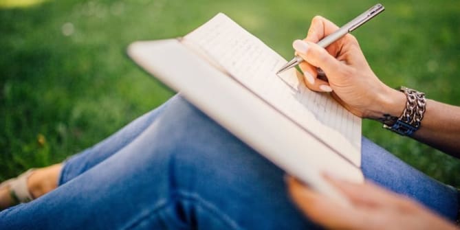 woman writing