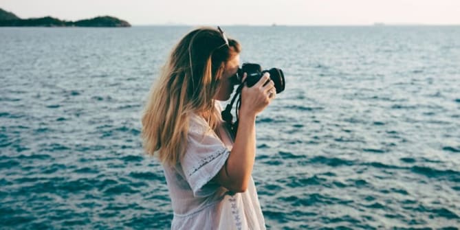 Woman taking photo