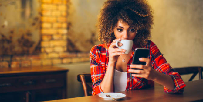 Woman on phone