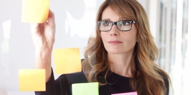 Woman planning