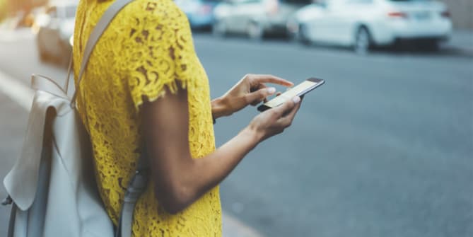 Woman on phone