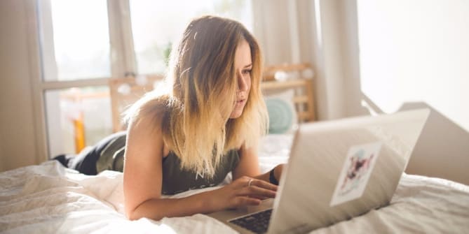 woman job searching