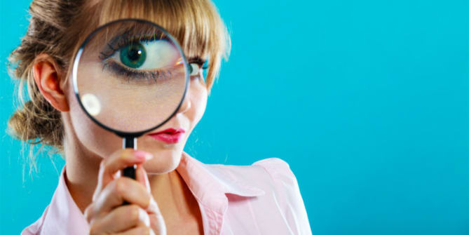 Woman searching
