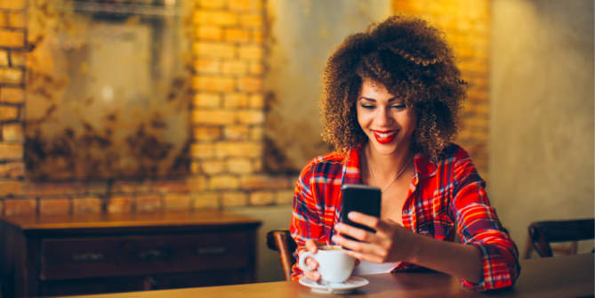 Woman laughing