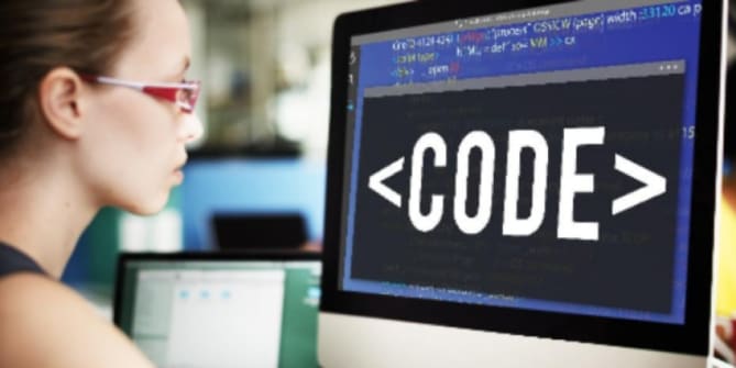 Woman coder