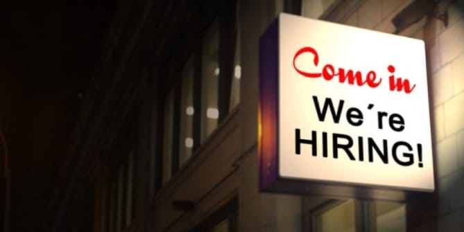 Hiring sign