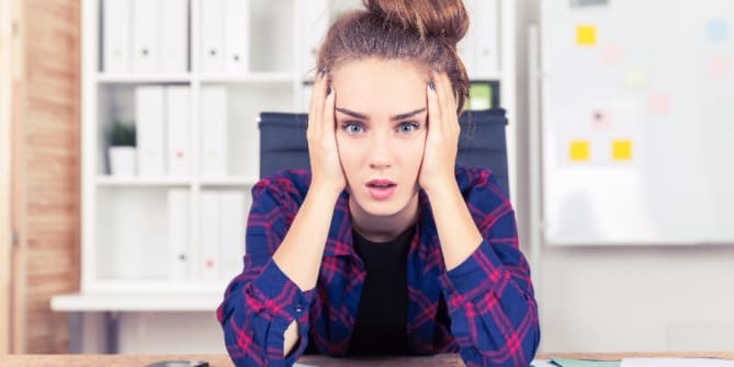 Stressed woman