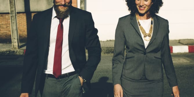 professional man and woman