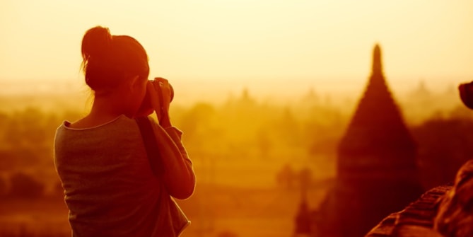 Woman taking photo