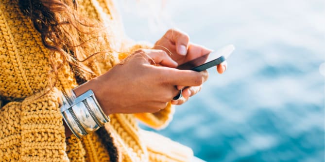 Woman on cell phone