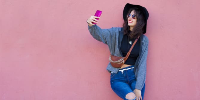 Woman with phone