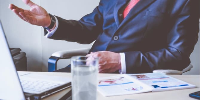 Man at desk