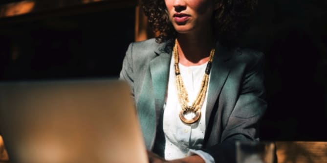 woman working
