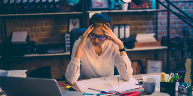 Stressed woman