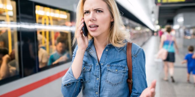 woman on subway