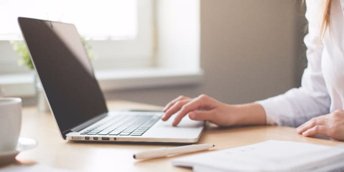 Woman Writing Cover Letter