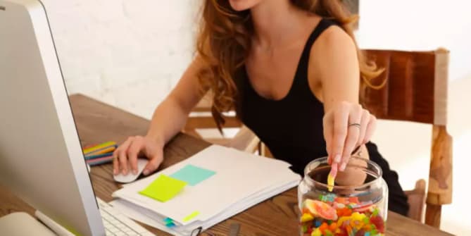 Woman Snacking
