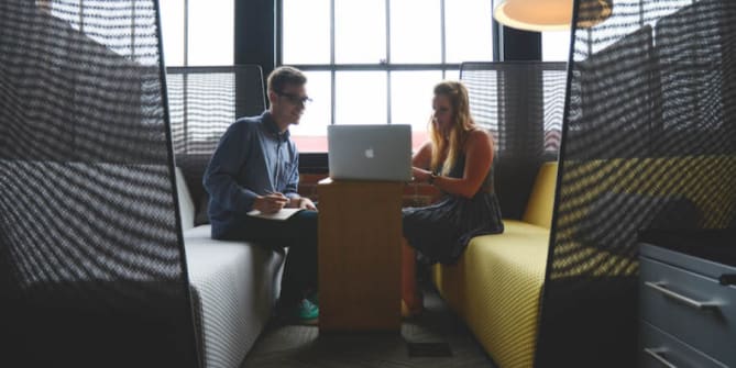 Male and Female Coworkers
