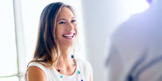 Woman in interview