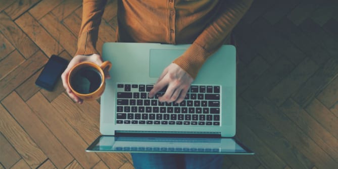 Woman writing follow-up letter