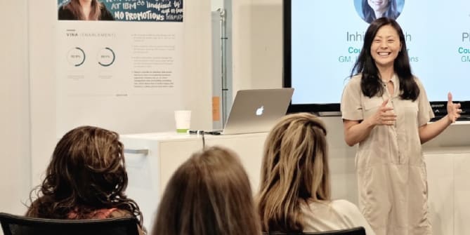 Diverse women at work