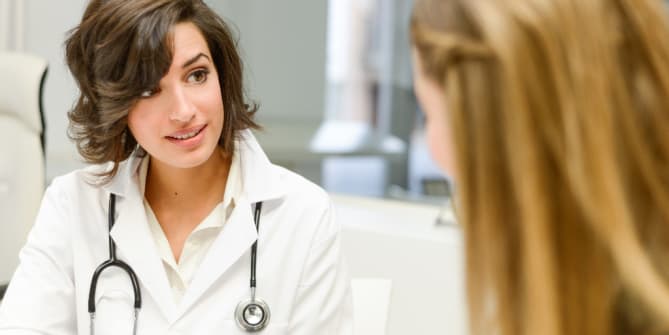 woman at doctor