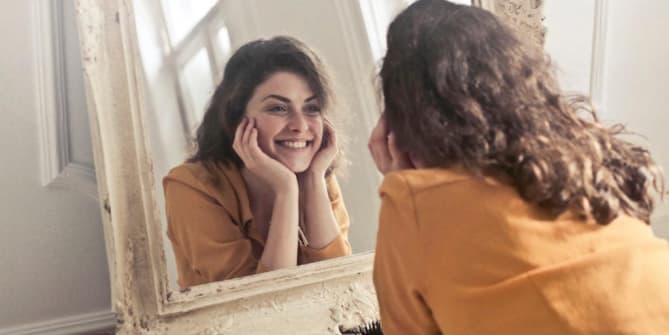 Woman in Mirror
