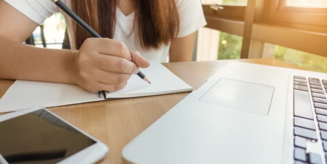 Woman writing letter