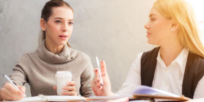 Employees Talking