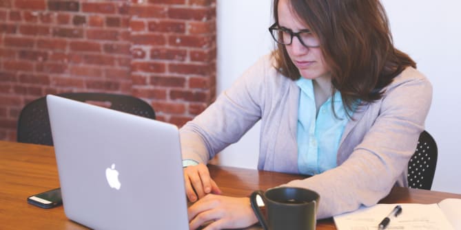 Woman Emailing