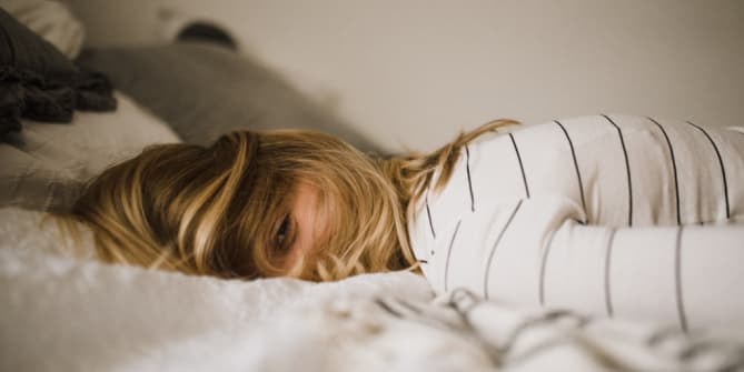 Woman on bed