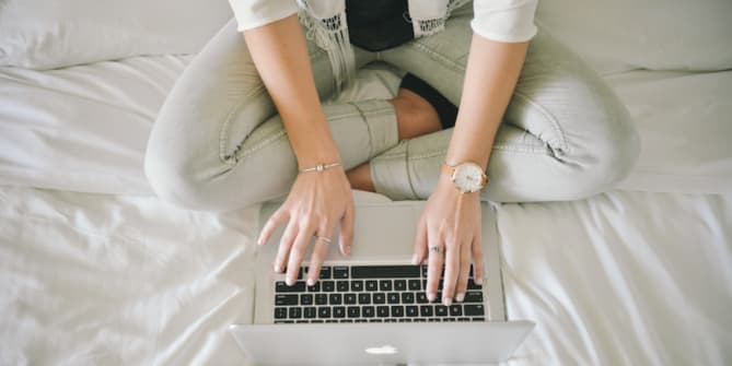 Woman on Computer