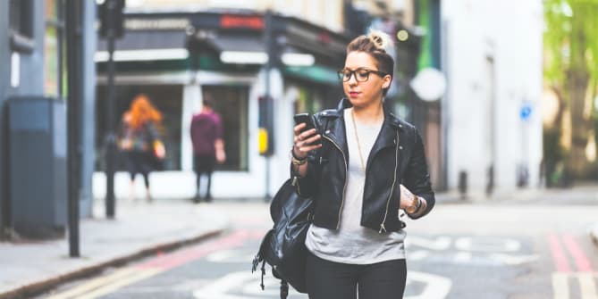 Checking email on phone