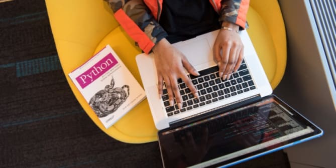 Woman coding