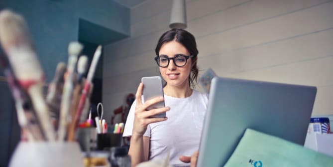Woman at desk