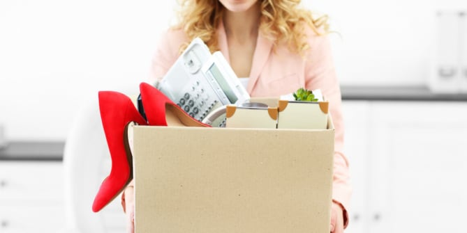 Woman Quitting Work
