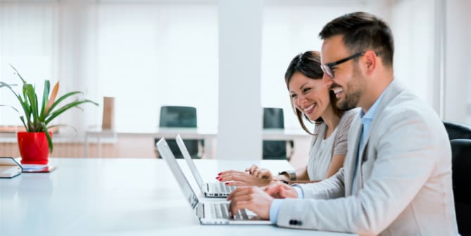 couple working together