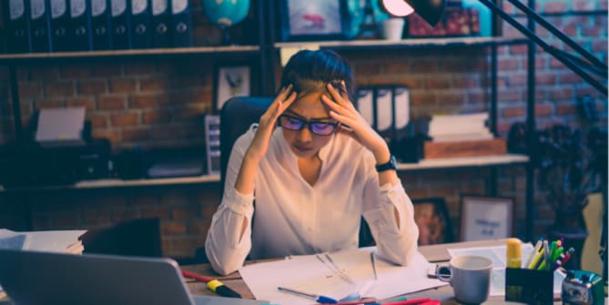 stressed woman