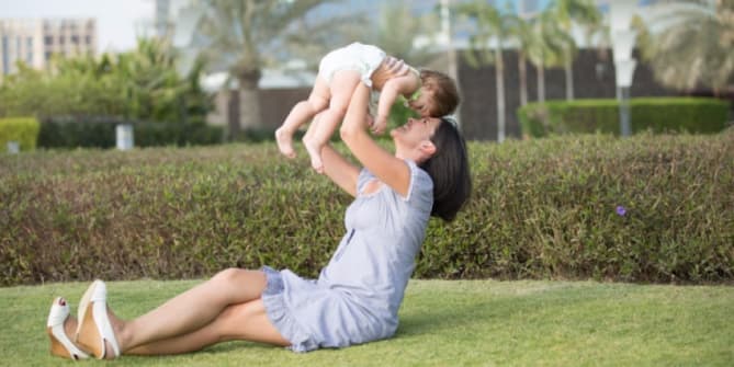 mother with baby