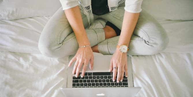 woman working