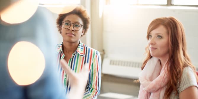 women talking