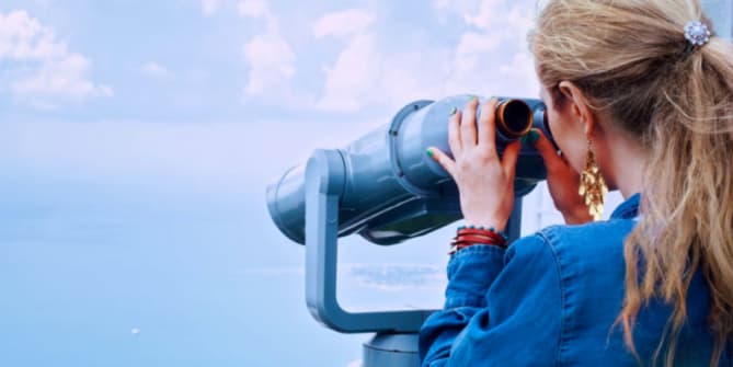 woman searching