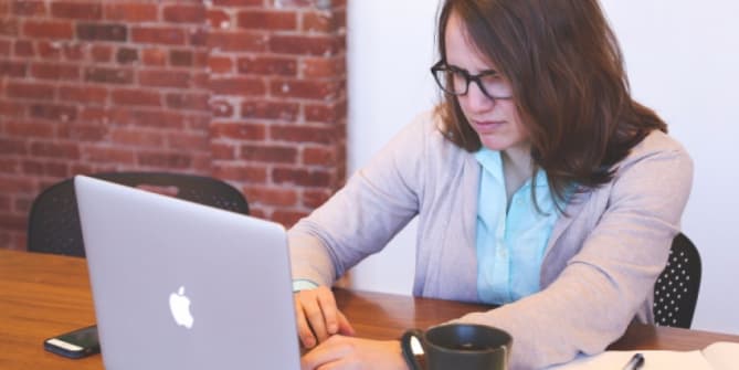 woman at work
