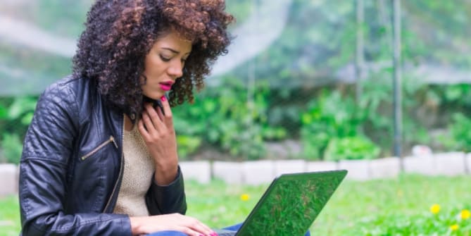 woman job searching