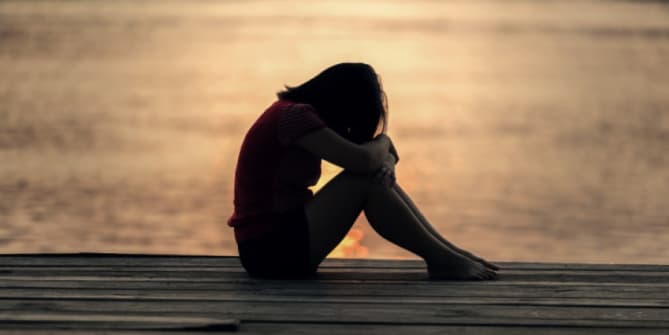 woman reflecting