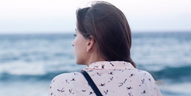 woman thinking about future