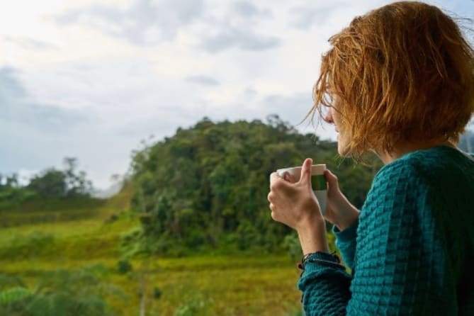 Woman watching a video