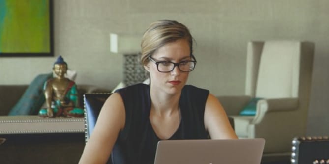 Young Woman on Laptop